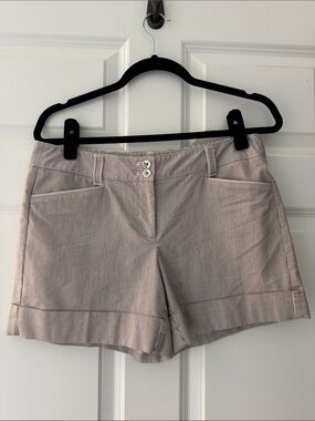 Women's White House Black Market Neutral Striped Shorts